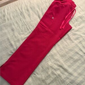 Figs V-Neck Medical Scrub Top in Deep Fuchsia